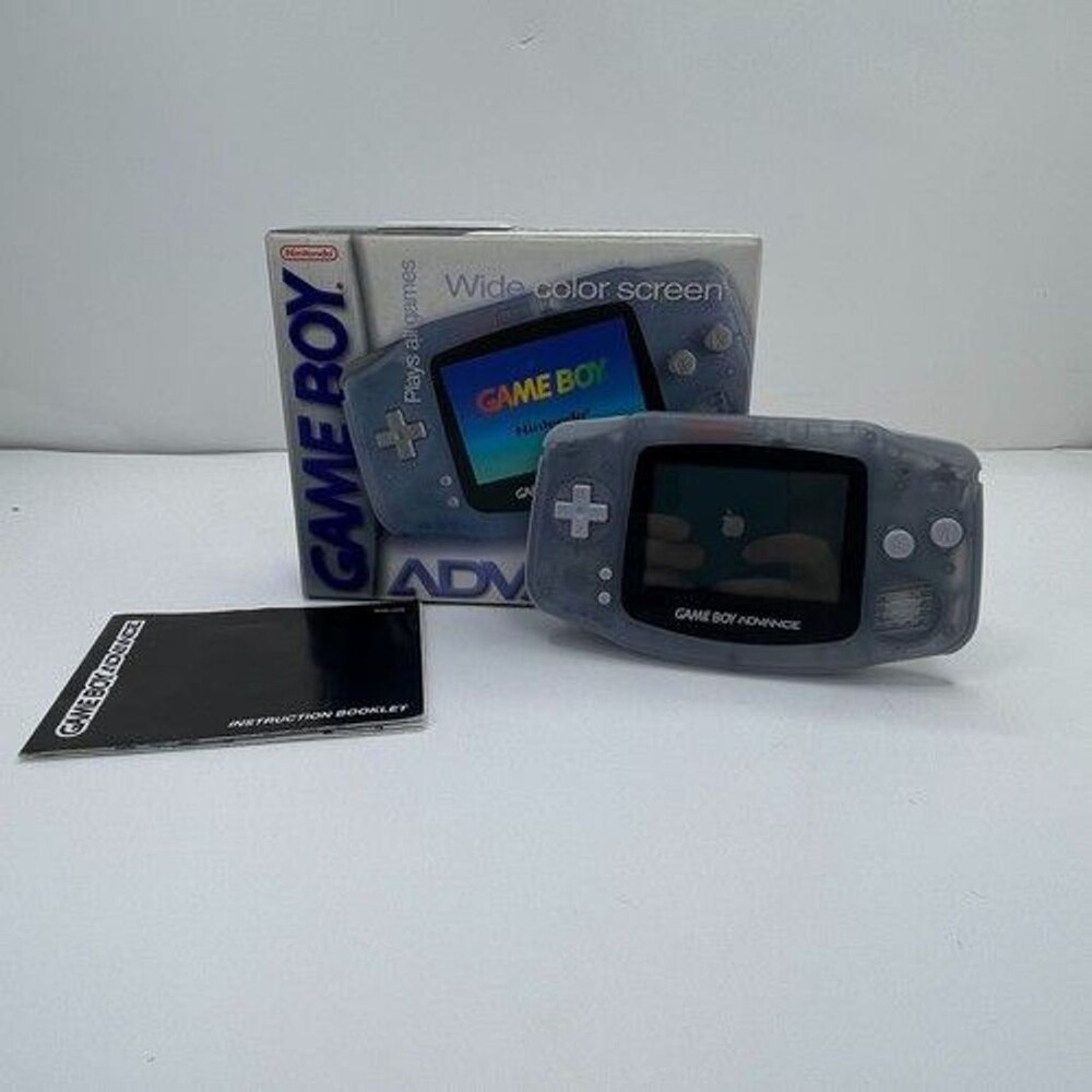 Glacier Game Boy Advance AGB-001 GBA Handheld System Console & Box Only